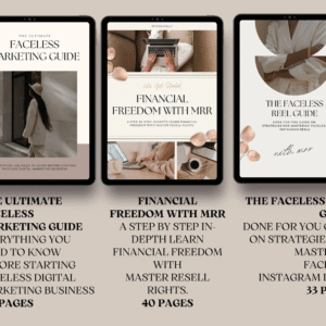 22 Faceless Digital Marketing Products Bundle | DFY Content with Master Resell Rights (MRR)