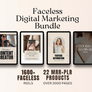 22 Faceless Digital Marketing Products Bundle | DFY Content with Master Resell Rights (MRR)