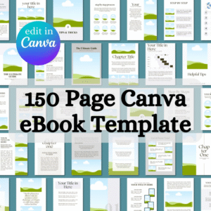 "150 Editable Canva eBook & Course Workbook Templates | Create, Design & Launch Your Own eBook with Ease"