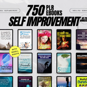 750 Self-Improvement eBooks Bundle | PLR & MRR Rights | Personal Growth Digital Library | Passive Income Resell Collection