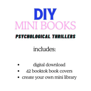 DIY Psychological Thriller MiniBooks | Printable Digital PDF | Create Your Own Mini Bookshelf | Suspense Story Collection